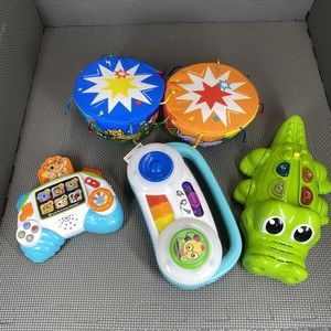 Toy Baby Toddler Lot Of 4 Radio Game Controller Bongo Drums Alligator Sounds